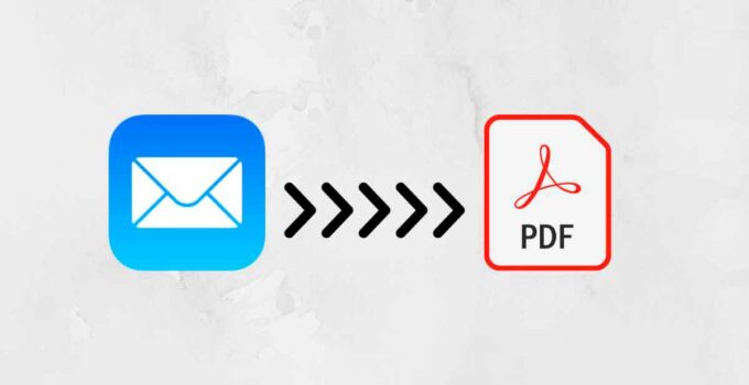 Converting Emails to PDFs on iPhone